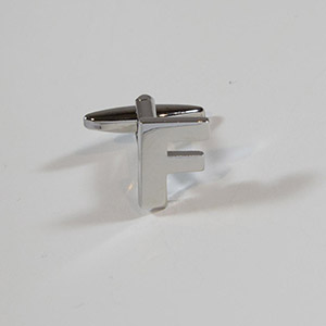 Cufflinks Letter F 100% Brass